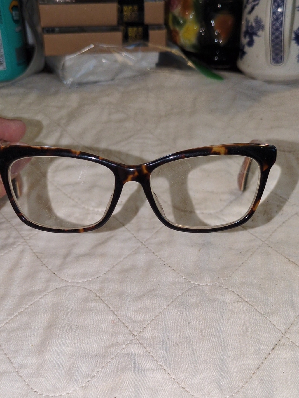 kate spade Cardea Tortoiseshell Rectangular Reading Glasses